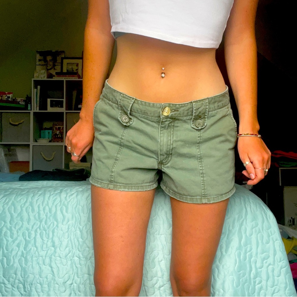 Olive Green cargo shorts